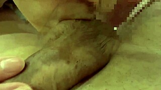 Japanese couple having fun together