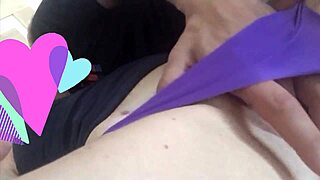 friend fingers my girlfriend in this intimate masturbation session at home.