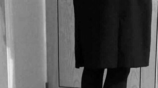 i'm a crossdresser tied up in self-bondage