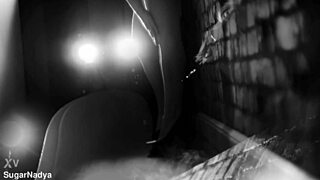 Sugarnadya's chic dance in black and white lingerie