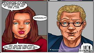 Broke housewife strips and rips clothes!