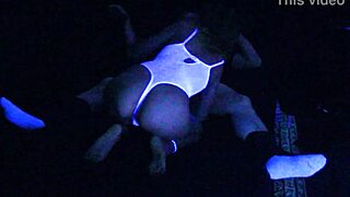 Carrie b blacklight fuck fest with extreme face fucking and choking