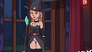 in camppinewood game, characters with big asses get blowjobs in costumes