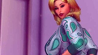 Blonde milf titty fucks hard.