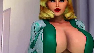 Blonde milf titty fucks hard.