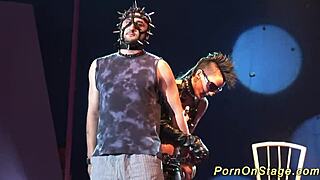 crazy fetish display outdoors