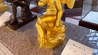 Asian beauty enjoys steamy bath at Mie Prefecture stone steps