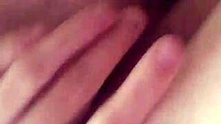 Tattooed woman masturbates in bathroom solo