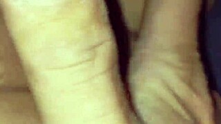 finger fucking her pussy while she masturbates