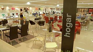 Sexy Bolivian model chats on sofa in leather fullhd 😘