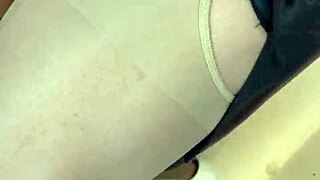 asian ladyboy shows her new thong in the convenience store, so sexy