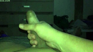 The guy exhibits his penis openly