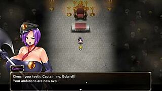 Karryn fights naked against the captain in prison hentai episode 21