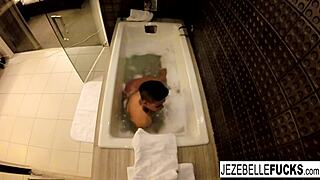 Sexy Jezebelle Bond Films Herself in Bath Masturbation
