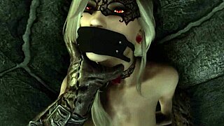 Blonde Vampire Bound Tight in Skyrim Dark Desires V2 Game