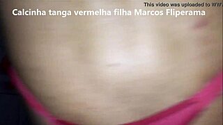 Little cousin gives in cinema to active guy.