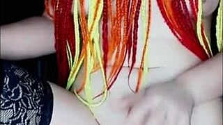 with a lover via video call