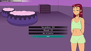 starfire from teen titans sucks dick in this cartoon blowjob scene