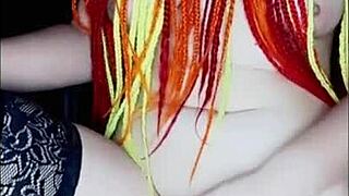 with a lover via video call