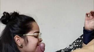 Nerd Teen White Moon Sucks Favelado's Cock