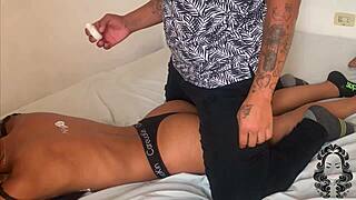 horny stepsister gets a sensual massage