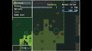 Yuka relaxes in onsen with huge tits in hentai game