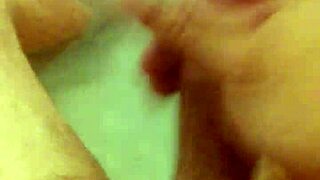 Jerking off in the bathtub