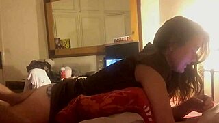 Fucking blonde milf in satin panty and fishnet heels