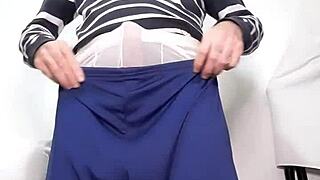 sexy striptease reveals huge erect cock