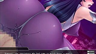 in taimanin asagi 3 part 17, the black character engages in intense action