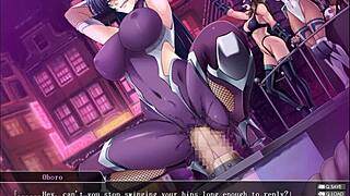 in taimanin asagi 3 part 17, the black character engages in intense action