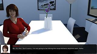 Amateur teen and hot milf slam big tits and ass in anal action