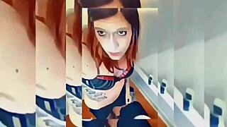 Hot Shemale Teasing in Bathroom Strips Me Wild