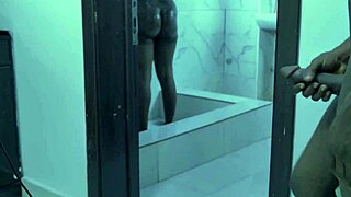 My Step Uncle Peeps Me Bathing While TOUCHING HIS BIG COCK