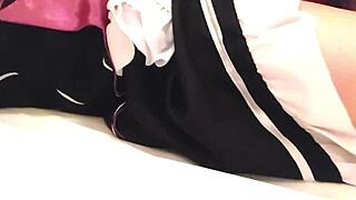 maid rem cosplay blowjob and licking 😍