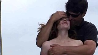 young girl bound in public hanging bondage in berlin