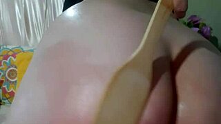 strong bastinado on latina's ass in bdsm