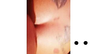 npleasures showing off her new ass tattoo in doggystyle