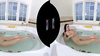 hey, VRallure’s Jade Baker looks stunning masturbating in bath! 🛁😍