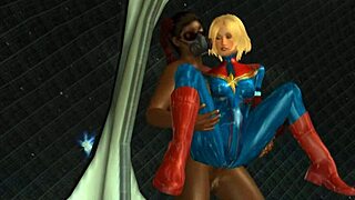 hey, check captain marvel on a secret mission in 3d!