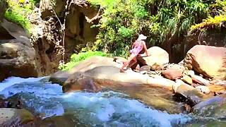 I am Lilyan masturbating by the river