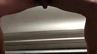 The tattooed blonde amateur fists both holes and sucks big cock in pov.