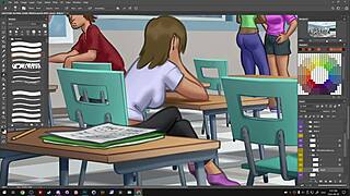 Darkcookie streams Summertime Saga on Picarto in 720p on September 29, 2023