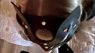 Can blonde with small tits suck monster cock?