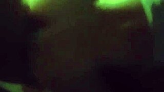 four friends partying at the nightclub after a long night out, dancing and having fun until dawn