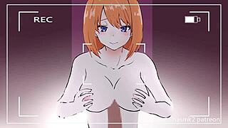 Yotsuba receives titjob from big cock, ending with cum in mouth.