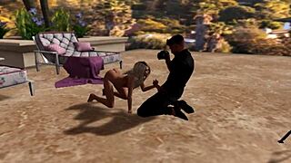 Missemily23 and Xalted Violet Star in Outdoor Cartoon Blowjob