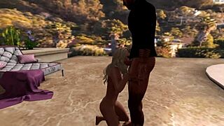 Missemily23 and Xalted Violet Star in Outdoor Cartoon Blowjob