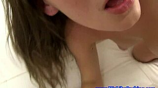 Amateur brunette teen bent over for doggystyle and blowjob