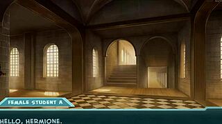 Akaburs Hogwarts Blowjob with Brunette Blonde Swallowing!